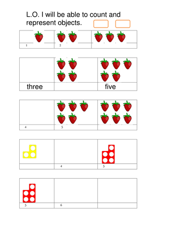 Year 1 White Rose counting objects and numicon