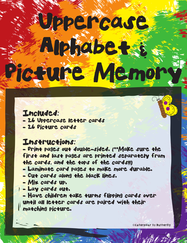 Alphabet and Picture Memory