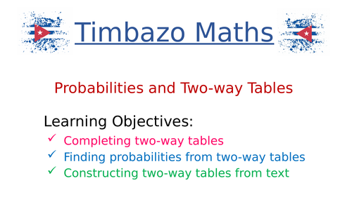 Probabilities and Two-way tables