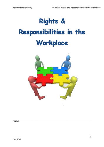 ASDAN Employability Rights & Responsibilities in the Workplace E2