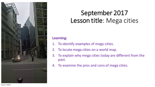 Large cities/urban areas