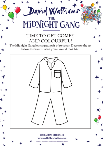 David Walliams' The Midnight Gang - Time to Get Comfy and Colourful