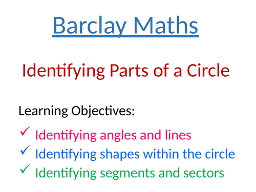 Identifying Parts of Circles