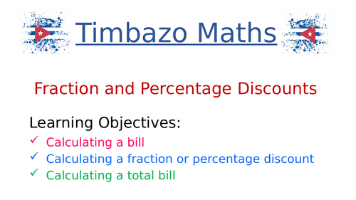 Fraction and Percentage Discounts