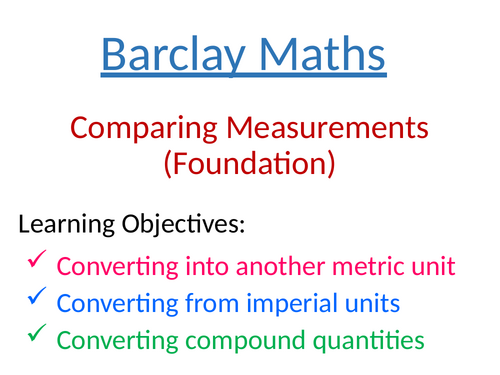 Comparing Measurements (Foundation)