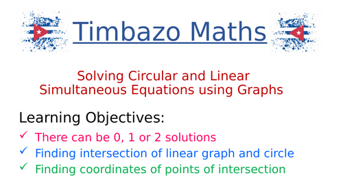 Solving Circular Linear Equations Graphs