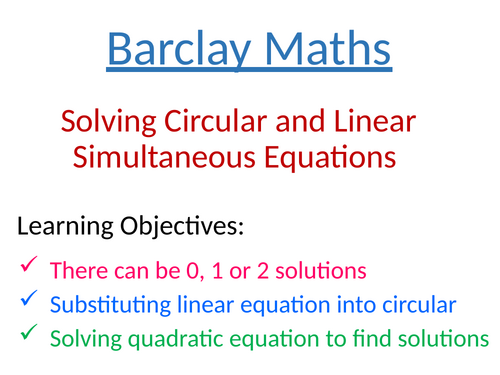 Circular Linear Simultaneous Equations