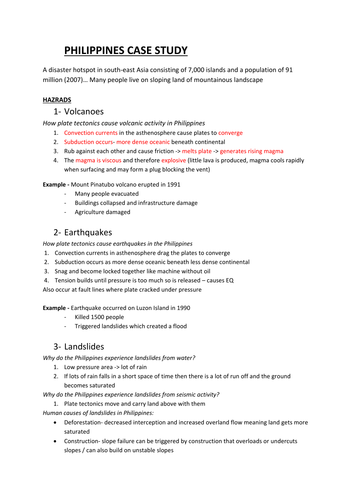 Natural Hazards in the Philippines Case Study