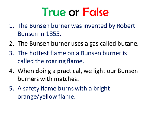 Year 7 - introduction to bunsen burners