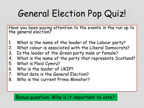 Voting and Political Parties