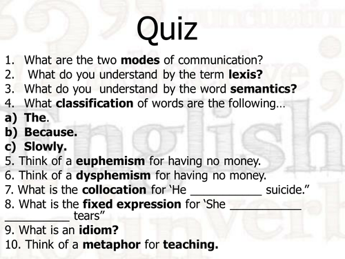 KS5 Language: morphology, inflections and root words