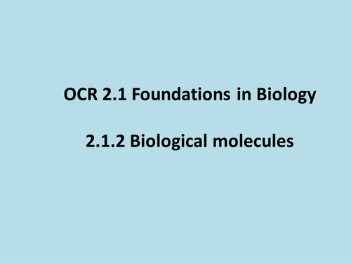 NEW OCR AS Specification Carbohydrates lesson with resources
