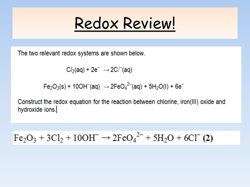 New AQA A Level Chemistry Whole Topic Electrode Potentials and Electrochemical Series