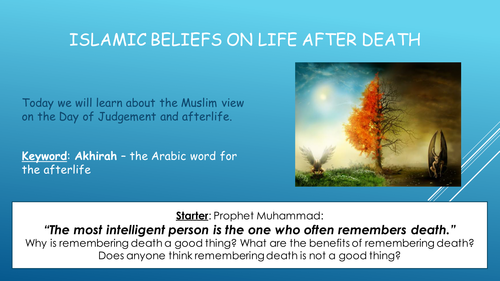AQA GCSE 9-1 Islamic Beliefs:  Life after Death, Akhirah