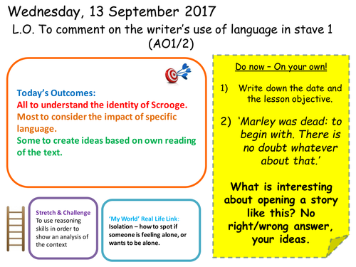A Christmas Carol - Stave one - AQA English Literature