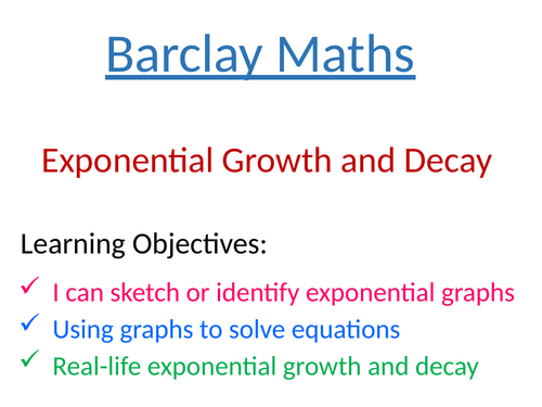 Exponential Growth and Decay