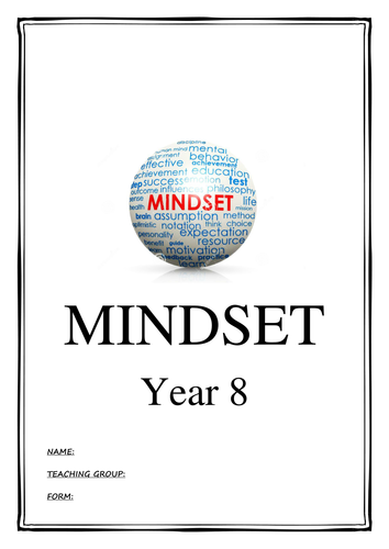 Year 8 Mindset and resilience Booklet for Year 8 (PSHE)