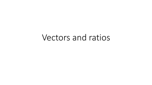Using vectors and ratio to find coordinates of a point