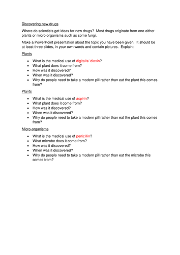 Drug Development Process - New GCSE