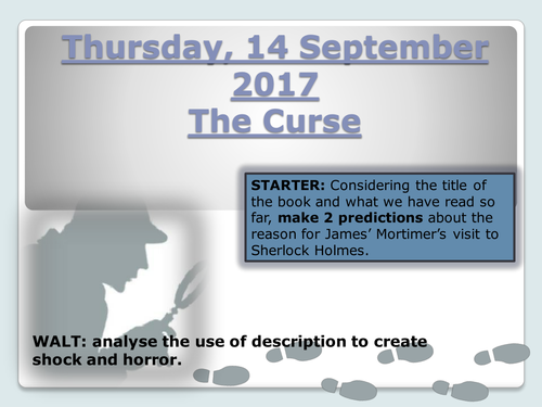 Year 8 The Hound of the Baskervilles- Lessons 6-10