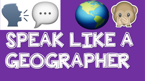 Speak Like a Geographer Display
