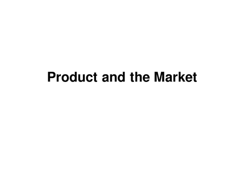 Business Studies – GCSE – Marketing – The Marketing Mix, Product and Price