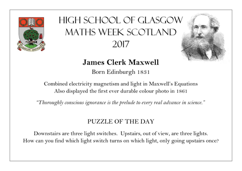 Maths Week Scotland - Daily Posters of Famous Mathematicians