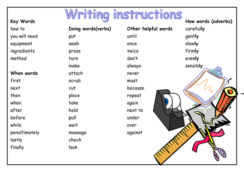 Year 3 Instruction Writing - Week One