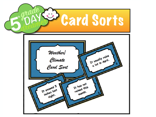Weather Climate Card Sort