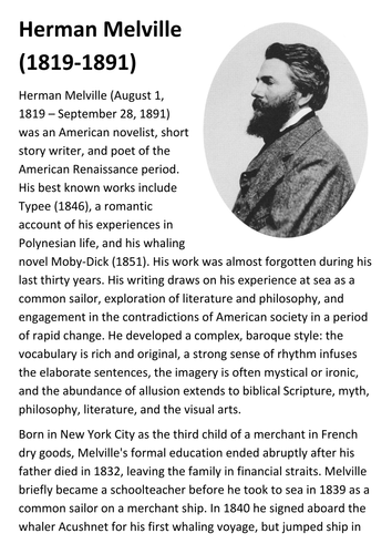 Herman Melville Handout