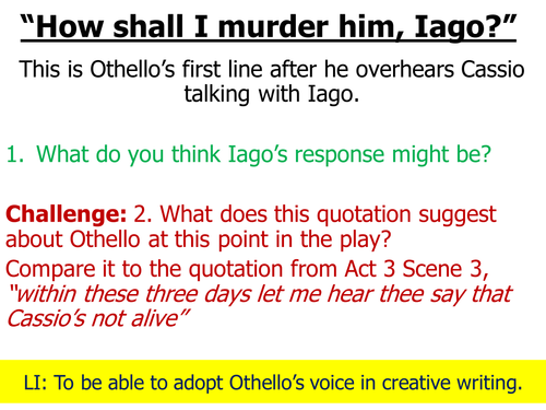 Othello creative writing task 07 picture
