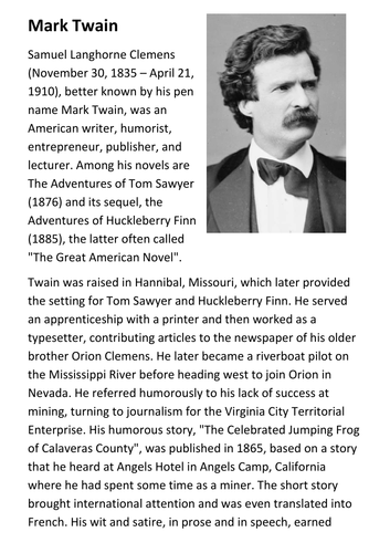 Mark Twain Handout