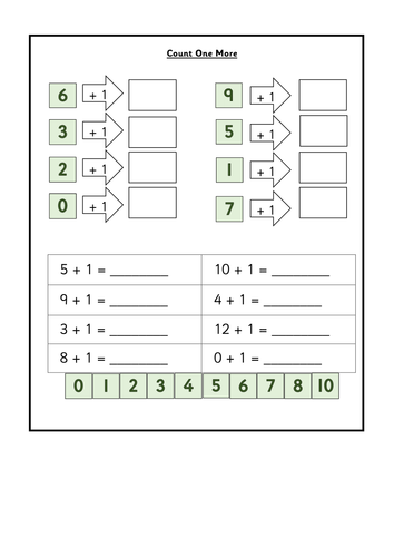 Year 1 - Count One More + Count One Less