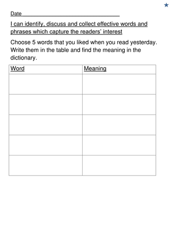 Differentiated Year 4 Guided Reading Response Activities