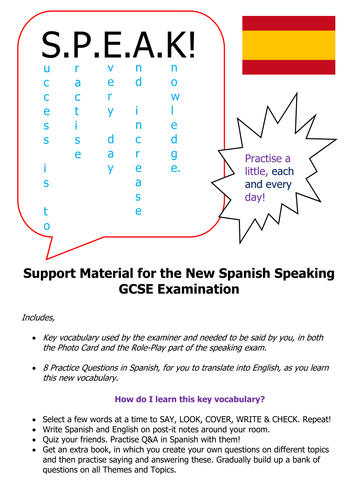 Spanish Speaking Test Practice