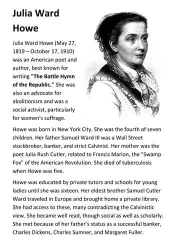 Julia Ward Howe Handout