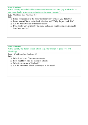 Guided Reading Prehension Tasks Year 4&5 By