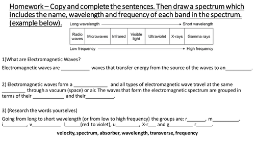 Black Body Radiation, Infrared, Visible Light and Sound Waves + Homework for EM Spectrum Intro