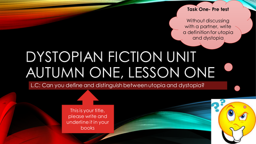 Dystopian Fiction Scheme: Descriptive Writing