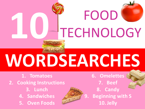 10 Food Technology Wordsearches 8 Keyword Starters Settlers Wordsearch Cover Homework Lesson