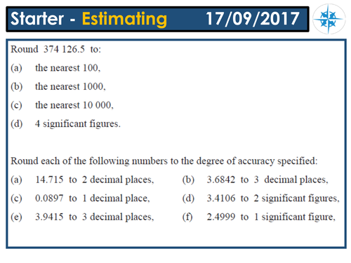 Estimating and Rounding | Teaching Resources