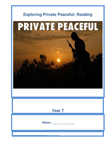 Private Peaceful Resource Pack KS3-4