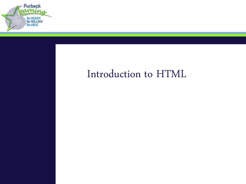 Introduction to HTML
