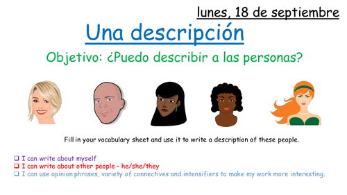 ¿Cómo eres? - What are you like? Lesson powerpoint