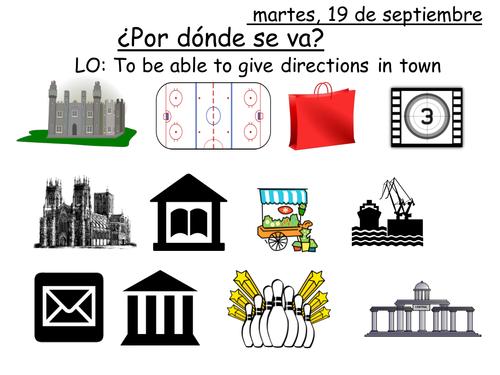 ¿Por dónde se va? - How do you get there lesson powerpoint