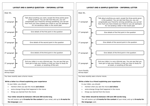  Igcse Informal Letter Writing Samples An Informal Email 2019 02 22