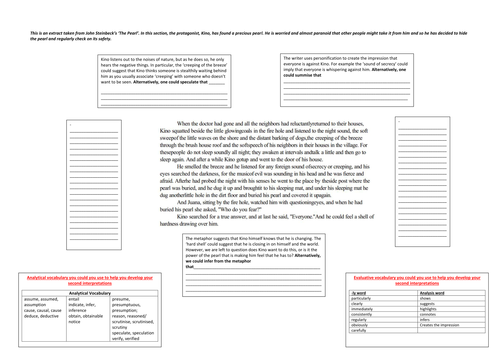 The Pearl: close analysis
