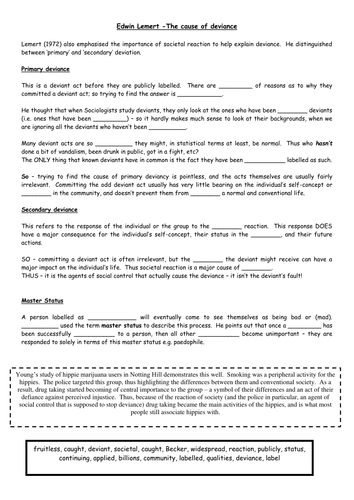 AQA Sociology Labelling Theory