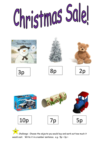 Christmas/Winter Themed Money Addition - KS1