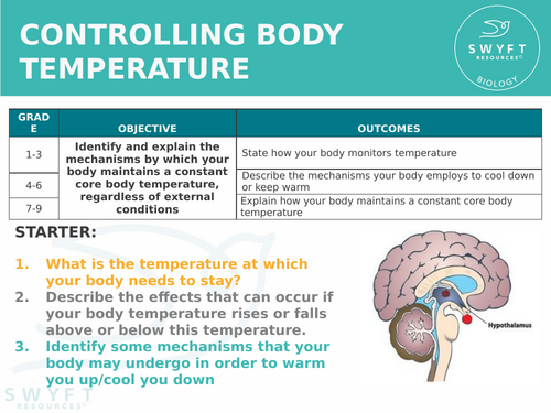 NEW AQA GCSE Biology (2016) - Controlling body temperature HT